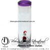 Tequilero Cilíndrico Cristal con Santa Claus y Borde de Color Morado. Fábrica de Vidrio Soplado Artesanal, made in México - Blown Glass Factory Store Tonala, Handcraft, Handmade. Tequilero Cilíndrico Cristal con Santa Claus y Borde de Color Morado. Fábrica de Vidrio Soplado Artesanal, made in México - Blown Glass Factory Store Tonala, Handcraft, Handmade.