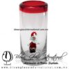 Tequilero Cilíndrico Cristal con Santa Claus y Borde de Color Rojo. Fábrica de Vidrio Soplado Artesanal, made in México - Blown Glass Factory Store Tonala, Handcraft, Handmade. Tequilero Cilíndrico Cristal con Santa Claus y Borde de Color Rojo. Fábrica de Vidrio Soplado Artesanal, made in México - Blown Glass Factory Store Tonala, Handcraft, Handmade.