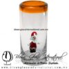 Tequilero Cilíndrico Cristal con Santa Claus y Borde de Color Naranja. Fábrica de Vidrio Soplado Artesanal, made in México - Blown Glass Factory Store Tonala, Handcraft, Handmade. Tequilero Cilíndrico Cristal con Santa Claus y Borde de Color Naranja. Fábrica de Vidrio Soplado Artesanal, made in México - Blown Glass Factory Store Tonala, Handcraft, Handmade.