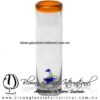 Tequilero Cilíndrico con Barco Velero y Borde de Color Naranja, Fábrica de Vidrio Soplado Artesanal, made in México - Blown Glass Factory Store Tonala, Handcraft, Handmade. Tequilero Cilíndrico con Barco Velero y Borde de Color Naranja, Fábrica de Vidrio Soplado Artesanal, made in México - Blown Glass Factory Store Tonala, Handcraft, Handmade.
