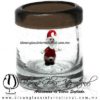 Tequilero Cilíndrico Cristal con Santa Claus y Borde de Color Chocolate. Fábrica de Vidrio Soplado Artesanal, made in México - Blown Glass Factory Store Tonala, Handcraft, Handmade. Tequilero Cilíndrico Cristal con Santa Claus y Borde de Color Chocolate. Fábrica de Vidrio Soplado Artesanal, made in México - Blown Glass Factory Store Tonala, Handcraft, Handmade.