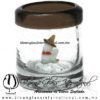 Tequilero Cilíndrico Cristal con Rancherito y Borde de Color Chocolate. Fábrica de Vidrio Soplado Artesanal, made in México - Blown Glass Factory Store Tonala, Handcraft, Handmade. Tequilero Cilíndrico Cristal con Rancherito y Borde de Color Chocolate. Fábrica de Vidrio Soplado Artesanal, made in México - Blown Glass Factory Store Tonala, Handcraft, Handmade.