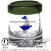 Tequilero Cilíndrico con Barco Velero y Borde de Color Verde Olivo, Fábrica de Vidrio Soplado Artesanal, made in México - Blown Glass Factory Store Tonala, Handcraft, Handmade. Tequilero Cilíndrico con Barco Velero y Borde de Color Verde Olivo, Fábrica de Vidrio Soplado Artesanal, made in México - Blown Glass Factory Store Tonala, Handcraft, Handmade.