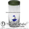 Tequilero Cilíndrico con Barco Velero y Borde de Color Verde Olivo, Fábrica de Vidrio Soplado Artesanal, made in México - Blown Glass Factory Store Tonala, Handcraft, Handmade. Tequilero Cilíndrico con Barco Velero y Borde de Color Verde Olivo, Fábrica de Vidrio Soplado Artesanal, made in México - Blown Glass Factory Store Tonala, Handcraft, Handmade.