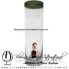 Tequilero Cilíndrico Cristal con Santa Claus y Borde de Color Verde Olivo. Fábrica de Vidrio Soplado Artesanal, made in México - Blown Glass Factory Store Tonala, Handcraft, Handmade. Tequilero Cilíndrico Cristal con Santa Claus y Borde de Color Verde Olivo. Fábrica de Vidrio Soplado Artesanal, made in México - Blown Glass Factory Store Tonala, Handcraft, Handmade.