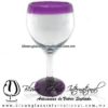 Copa Vino Borde y Pie de Color Morado, Fábrica de Vidrio Soplado Artesanal, made in México - Blown Glass Factory Store Tonala, Handcraft, Handmade. Copa Vino Borde y Pie de Color Morado, Fábrica de Vidrio Soplado Artesanal, made in México - Blown Glass Factory Store Tonala, Handcraft, Handmade.