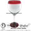 Copa Vino Borde y Pie de Color Rojo, Fábrica de Vidrio Soplado Artesanal, made in México - Blown Glass Factory Store Tonala, Handcraft, Handmade. Copa Vino Borde y Pie de Color Rojo, Fábrica de Vidrio Soplado Artesanal, made in México - Blown Glass Factory Store Tonala, Handcraft, Handmade.