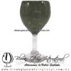 Copa Vino Sólido y Acanalado de Color Verde Olivo, Fábrica de Vidrio Soplado Artesanal, made in México - Blown Glass Factory Store Tonala, Handcraft, Handmade.