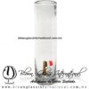 Tequilero Cilíndrico Cristal con Bandera de México. Fábrica de Vidrio Soplado Artesanal, made in México - Blown Glass Factory Store Tonala, Handcraft, Handmade.