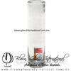 Tequilero Cilíndrico Cristal con Bandera de Estados Unidos. Fábrica de Vidrio Soplado Artesanal, made in México - Blown Glass Factory Store Tonala, Handcraft, Handmade.