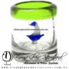 Tequilero Cilíndrico con Barco Velero y Borde de Color Verde Lima, Fábrica de Vidrio Soplado Artesanal, made in México - Blown Glass Factory Store Tonala, Handcraft, Handmade. Tequilero Cilíndrico con Barco Velero y Borde de Color Verde Lima, Fábrica de Vidrio Soplado Artesanal, made in México - Blown Glass Factory Store Tonala, Handcraft, Handmade.