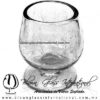 Copa Coñac Cristal Craquelado. Fábrica de Vidrio Soplado Artesanal, made in México - Blown Glass Factory Store Tonala, Handcraft, Handmade.