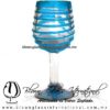 Copa Vino Borde Espiral y Pie de Color Azul Aguamarina, Fábrica de Vidrio Soplado Artesanal, made in México - Blown Glass Factory Store Tonala, Handcraft, Handmade. Copa Vino Borde Espiral y Pie de Color Azul Aguamarina, Fábrica de Vidrio Soplado Artesanal, made in México - Blown Glass Factory Store Tonala, Handcraft, Handmade.