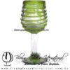 Copa Vino Borde Espiral y Pie de Color Verde Lima, Fábrica de Vidrio Soplado Artesanal, made in México - Blown Glass Factory Store Tonala, Handcraft, Handmade. Copa Vino Borde Espiral y Pie de Color Verde Lima, Fábrica de Vidrio Soplado Artesanal, made in México - Blown Glass Factory Store Tonala, Handcraft, Handmade.