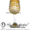 Copa Vino Borde Espiral y Pie de Color Ámbar, Fábrica de Vidrio Soplado Artesanal, made in México - Blown Glass Factory Store Tonala, Handcraft, Handmade. Copa Vino Borde Espiral y Pie de Color Ámbar, Fábrica de Vidrio Soplado Artesanal, made in México - Blown Glass Factory Store Tonala, Handcraft, Handmade.