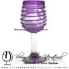 Copa Vino Borde Espiral y Pie de Color Morado, Fábrica de Vidrio Soplado Artesanal, made in México - Blown Glass Factory Store Tonala, Handcraft, Handmade. Copa Vino Borde Espiral y Pie de Color Morado, Fábrica de Vidrio Soplado Artesanal, made in México - Blown Glass Factory Store Tonala, Handcraft, Handmade.
