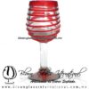 Copa Vino Borde Espiral y Pie de Color Rojo, Fábrica de Vidrio Soplado Artesanal, made in México - Blown Glass Factory Store Tonala, Handcraft, Handmade. Copa Vino Borde Espiral y Pie de Color Rojo, Fábrica de Vidrio Soplado Artesanal, made in México - Blown Glass Factory Store Tonala, Handcraft, Handmade.