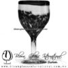 Copa Vino Borde y Pintas Inferior de Color Negro. Fábrica de Vidrio Soplado Artesanal, made in México - Blown Glass Factory Store Tonala, Handcraft, Handmade.