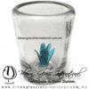 Tequilero Cónico Cristal con Agave. Fábrica de Vidrio Soplado Artesanal, made in México - Blown Glass Factory Store Tonala, Handcraft, Handmade.