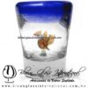 Tequilero Cónico con Águila y Borde de Color Azul Cobalto. Fábrica de Vidrio Soplado Artesanal, made in México - Blown Glass Factory Store Tonala, Handcraft, Handmade. Tequilero Cónico con Águila y Borde de Color Azul Cobalto. Fábrica de Vidrio Soplado Artesanal, made in México - Blown Glass Factory Store Tonala, Handcraft, Handmade.