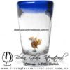 Tequilero Cónico con Águila y Borde de Color Azul Cobalto. Fábrica de Vidrio Soplado Artesanal, made in México - Blown Glass Factory Store Tonala, Handcraft, Handmade. Tequilero Cónico con Águila y Borde de Color Azul Cobalto. Fábrica de Vidrio Soplado Artesanal, made in México - Blown Glass Factory Store Tonala, Handcraft, Handmade.