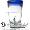Tequilero Cónico con Chile y borde Azul Cobalto. Fábrica de Vidrio Soplado Artesanal, made in México - Blown Glass Factory Store Tonala, Handcraft, Handmade. Tequilero Cónico con Chile y borde Azul Cobalto. Fábrica de Vidrio Soplado Artesanal, made in México - Blown Glass Factory Store Tonala, Handcraft, Handmade.