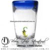 Tequilero Cónico con Chile y borde Azul Cobalto. Fábrica de Vidrio Soplado Artesanal, made in México - Blown Glass Factory Store Tonala, Handcraft, Handmade. Tequilero Cónico con Chile y borde Azul Cobalto. Fábrica de Vidrio Soplado Artesanal, made in México - Blown Glass Factory Store Tonala, Handcraft, Handmade.