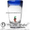 Tequilero Cónico con Chile y borde Azul Cobalto. Fábrica de Vidrio Soplado Artesanal, made in México - Blown Glass Factory Store Tonala, Handcraft, Handmade. Tequilero Cónico con Chile y borde Azul Cobalto. Fábrica de Vidrio Soplado Artesanal, made in México - Blown Glass Factory Store Tonala, Handcraft, Handmade.