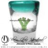 Tequilero Cónico con Nopal y Borde de Color Azul Teal Turquesa. Fábrica de Vidrio Soplado Artesanal, made in México - Blown Glass Factory Store Tonala, Handcraft, Handmade. Tequilero Cónico con Nopal y Borde de Color Azul Teal Turquesa. Fábrica de Vidrio Soplado Artesanal, made in México - Blown Glass Factory Store Tonala, Handcraft, Handmade.