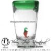 Tequilero Cónico con Chile y borde Verde Jade. Fábrica de Vidrio Soplado Artesanal, made in México - Blown Glass Factory Store Tonala, Handcraft, Handmade. Tequilero Cónico con Chile y borde Verde Jade. Fábrica de Vidrio Soplado Artesanal, made in México - Blown Glass Factory Store Tonala, Handcraft, Handmade.