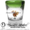 Tequilero Cónico con Águila y Borde de Color Verde Lima. Fábrica de Vidrio Soplado Artesanal, made in México - Blown Glass Factory Store Tonala, Handcraft, Handmade. Tequilero Cónico con Águila y Borde de Color Verde Lima. Fábrica de Vidrio Soplado Artesanal, made in México - Blown Glass Factory Store Tonala, Handcraft, Handmade.