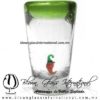 Tequilero Cónico con Chile y borde Verde Lima. Fábrica de Vidrio Soplado Artesanal, made in México - Blown Glass Factory Store Tonala, Handcraft, Handmade. Tequilero Cónico con Chile y borde Verde Lima. Fábrica de Vidrio Soplado Artesanal, made in México - Blown Glass Factory Store Tonala, Handcraft, Handmade.