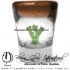 Tequilero Cónico con Nopal y Borde de Color Ámbar. Fábrica de Vidrio Soplado Artesanal, made in México - Blown Glass Factory Store Tonala, Handcraft, Handmade. Tequilero Cónico con Nopal y Borde de Color Ámbar. Fábrica de Vidrio Soplado Artesanal, made in México - Blown Glass Factory Store Tonala, Handcraft, Handmade.