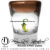 Tequilero Cónico con Chile y borde Ámbar. Fábrica de Vidrio Soplado Artesanal, made in México - Blown Glass Factory Store Tonala, Handcraft, Handmade. Tequilero Cónico con Chile y borde Ámbar. Fábrica de Vidrio Soplado Artesanal, made in México - Blown Glass Factory Store Tonala, Handcraft, Handmade.