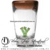 Tequilero Cónico con Nopal y Borde de Color Ámbar. Fábrica de Vidrio Soplado Artesanal, made in México - Blown Glass Factory Store Tonala, Handcraft, Handmade. Tequilero Cónico con Nopal y Borde de Color Ámbar. Fábrica de Vidrio Soplado Artesanal, made in México - Blown Glass Factory Store Tonala, Handcraft, Handmade.