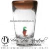 Tequilero Cónico con Chile y borde Ámbar. Fábrica de Vidrio Soplado Artesanal, made in México - Blown Glass Factory Store Tonala, Handcraft, Handmade. Tequilero Cónico con Chile y borde Ámbar. Fábrica de Vidrio Soplado Artesanal, made in México - Blown Glass Factory Store Tonala, Handcraft, Handmade.