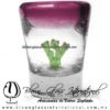 Tequilero Cónico con Nopal y Borde de Color Amatista. Fábrica de Vidrio Soplado Artesanal, made in México - Blown Glass Factory Store Tonala, Handcraft, Handmade. Tequilero Cónico con Nopal y Borde de Color Amatista. Fábrica de Vidrio Soplado Artesanal, made in México - Blown Glass Factory Store Tonala, Handcraft, Handmade.