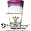 Tequilero Cónico con Nopal y Borde de Color Amatista. Fábrica de Vidrio Soplado Artesanal, made in México - Blown Glass Factory Store Tonala, Handcraft, Handmade. Tequilero Cónico con Nopal y Borde de Color Amatista. Fábrica de Vidrio Soplado Artesanal, made in México - Blown Glass Factory Store Tonala, Handcraft, Handmade.