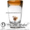 Tequilero Cónico con Águila y Borde de Color Naranja. Fábrica de Vidrio Soplado Artesanal, made in México - Blown Glass Factory Store Tonala, Handcraft, Handmade. Tequilero Cónico con Águila y Borde de Color Naranja. Fábrica de Vidrio Soplado Artesanal, made in México - Blown Glass Factory Store Tonala, Handcraft, Handmade.