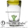 Tequilero Cónico con Nopal y Borde de Color Amarillo. Fábrica de Vidrio Soplado Artesanal, made in México - Blown Glass Factory Store Tonala, Handcraft, Handmade. Tequilero Cónico con Nopal y Borde de Color Amarillo. Fábrica de Vidrio Soplado Artesanal, made in México - Blown Glass Factory Store Tonala, Handcraft, Handmade.