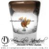 Tequilero Cónico con Águila y Borde de Color Chocolate. Fábrica de Vidrio Soplado Artesanal, made in México - Blown Glass Factory Store Tonala, Handcraft, Handmade. Tequilero Cónico con Águila y Borde de Color Chocolate. Fábrica de Vidrio Soplado Artesanal, made in México - Blown Glass Factory Store Tonala, Handcraft, Handmade.