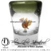 Tequilero Cónico con Águila y Borde de Color Verde Olivo. Fábrica de Vidrio Soplado Artesanal, made in México - Blown Glass Factory Store Tonala, Handcraft, Handmade. Tequilero Cónico con Águila y Borde de Color Verde Olivo. Fábrica de Vidrio Soplado Artesanal, made in México - Blown Glass Factory Store Tonala, Handcraft, Handmade.