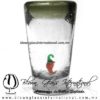 Tequilero Cónico con Chile y borde Verde Olivo. Fábrica de Vidrio Soplado Artesanal, made in México - Blown Glass Factory Store Tonala, Handcraft, Handmade. Tequilero Cónico con Chile y borde Verde Olivo. Fábrica de Vidrio Soplado Artesanal, made in México - Blown Glass Factory Store Tonala, Handcraft, Handmade.