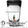 Tequilero Cónico con Chile y borde Negro. Fábrica de Vidrio Soplado Artesanal, made in México - Blown Glass Factory Store Tonala, Handcraft, Handmade. Tequilero Cónico con Chile y borde Negro. Fábrica de Vidrio Soplado Artesanal, made in México - Blown Glass Factory Store Tonala, Handcraft, Handmade.