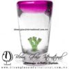 Tequilero Cónico con Nopal y Borde Pintado de Color Rosa Mexicano Fiusha Fucsia. Fábrica de Vidrio Soplado Artesanal, made in México - Blown Glass Factory Store Tonala, Handcraft, Handmade Tequilero Cónico con Nopal y Borde Pintado de Color Rosa Mexicano Fiusha Fucsia. Fábrica de Vidrio Soplado Artesanal, made in México - Blown Glass Factory Store Tonala, Handcraft, Handmade