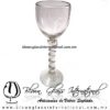 Copa Vino Tallo Torcido Cristal Artesanal. Fábrica de Vidrio Soplado Artesanal, made in México - Blown Glass Factory Store Tonala, Handcraft, Handmade.