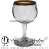 Copa vino Bola con borde de color, Fábrica de Vidrio Soplado Artesanal, made in México - Blown Glass Factory Store Tonala, Handcraft, Handmade.