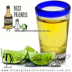 Tequilero Cónico con borde de Color