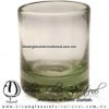 Vaso Cilíndrico Cristal Doble fondo. Fábrica de Vidrio Soplado Artesanal, made in México - Blown Glass Factory Store Tonala, Handcraft, Handmade.