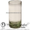 Vaso Cilíndrico Cristal Doble fondo. Fábrica de Vidrio Soplado Artesanal, made in México - Blown Glass Factory Store Tonala, Handcraft, Handmade.